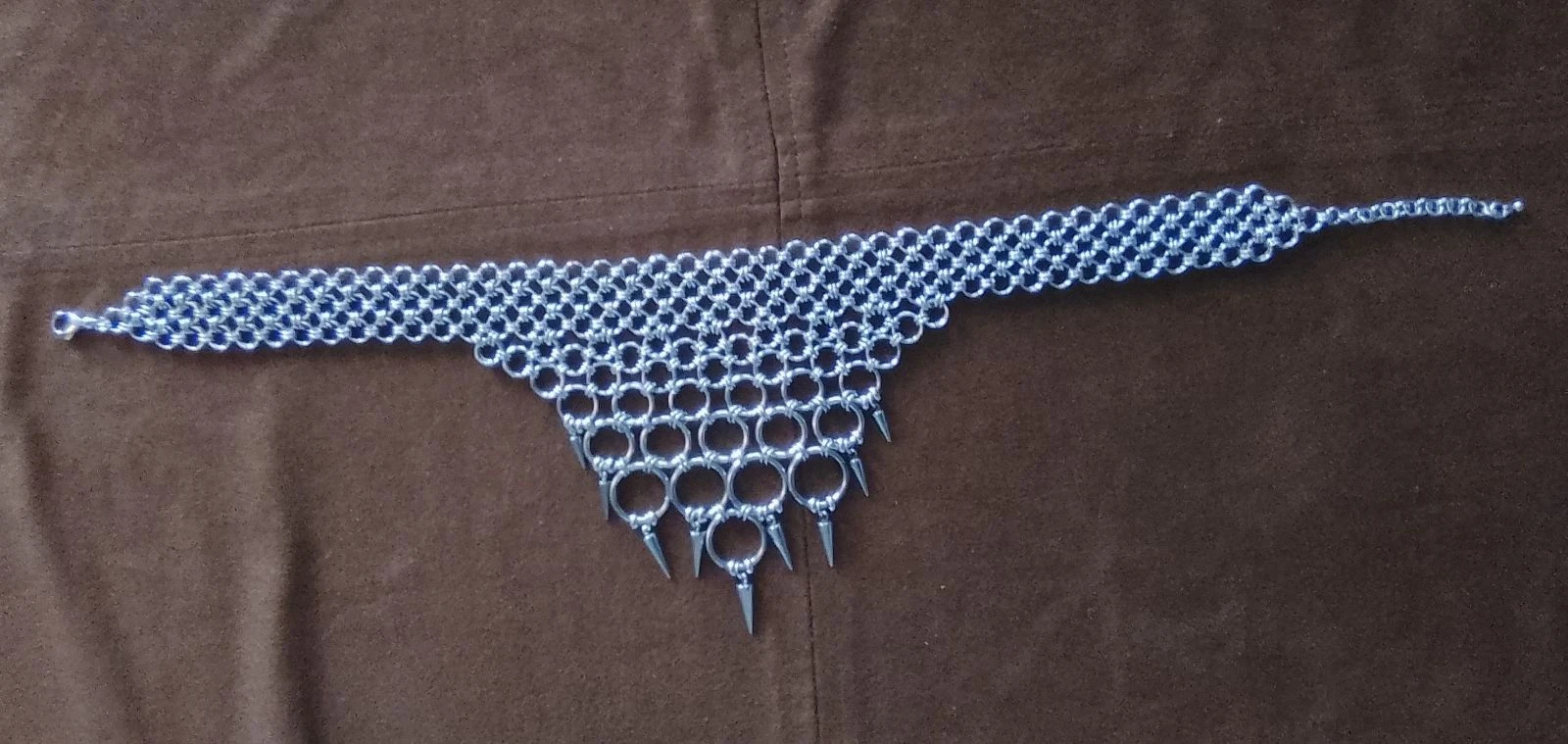 Collier choker escote chainmail japonés creciente unisexe – photo 5